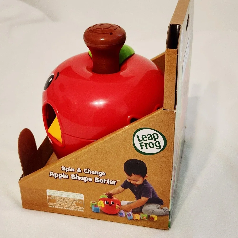 LeapFrog Spin & Change Apple Shape Sorter Shape Sorting Toys with Accessories
